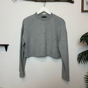 The Fifth Label Gray Crop Round Neck Sweatshirt Size S